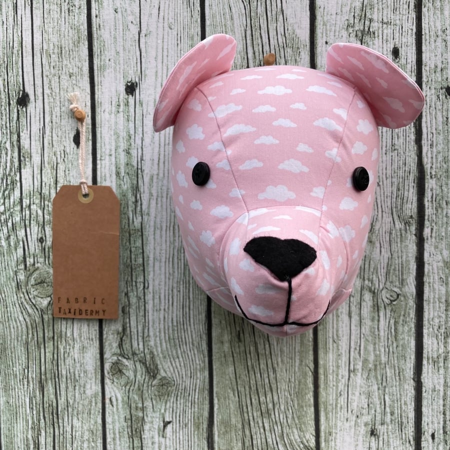 Wall mounted Bear head - Pink