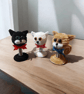 Wiggly Spring Cats – Handmade Pipe Cleaner Cat Figurines- Desk Drcoration