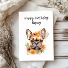 Personalised French Bulldog birthday card for Wife, Mum, Daughter, Grandaughter,