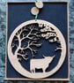 Small Highland Cow under the Trees - Wooden wall hanging - Image 7
