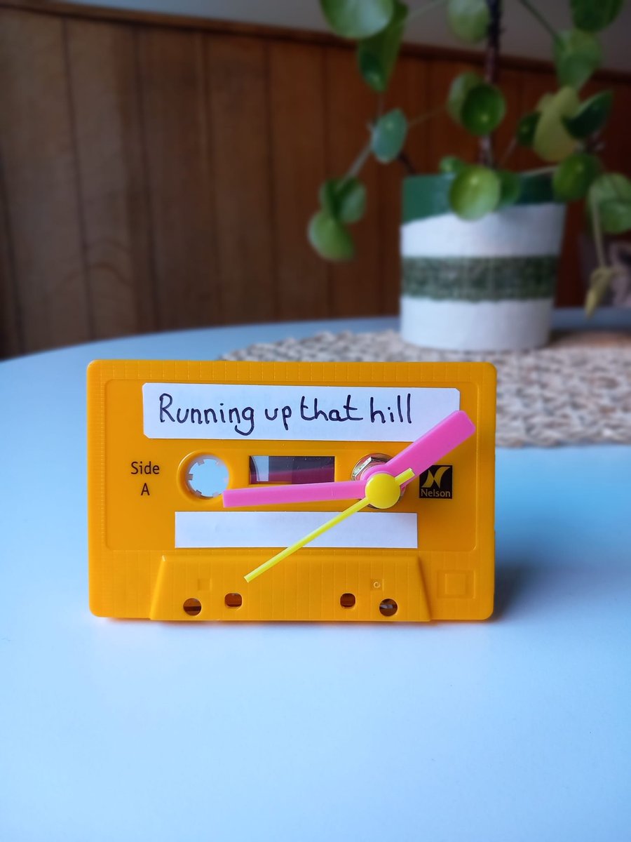 Retro Desk clock cassette tape "Running Up That Hill" Stranger Things