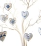 Embroidered felt hanging heart with tree detail - Image 2