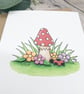 Toadstool & Flowers Card - Blank Card - Birthday Card - Any Occasion - Image 4