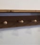 Handcrafted Wooden Mug Rack Artisanal Kitchen Shelf with Cup Pegs Made in Cornwa - Image 6