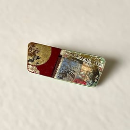 New Zealand Stamp Brooch