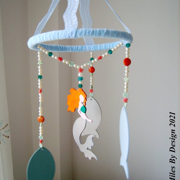 Mermaid With Fish Hanging Mobile