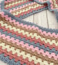 Multicoloured Crochet Infinity Scarf - Handmade - Retro - Granny Stripe - Pink - Image 9