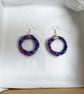 Wool Wrapped Circle Dangle Earrings - Image 3