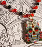 Mexican day of the dead skull and rosary bead necklace - Image 2