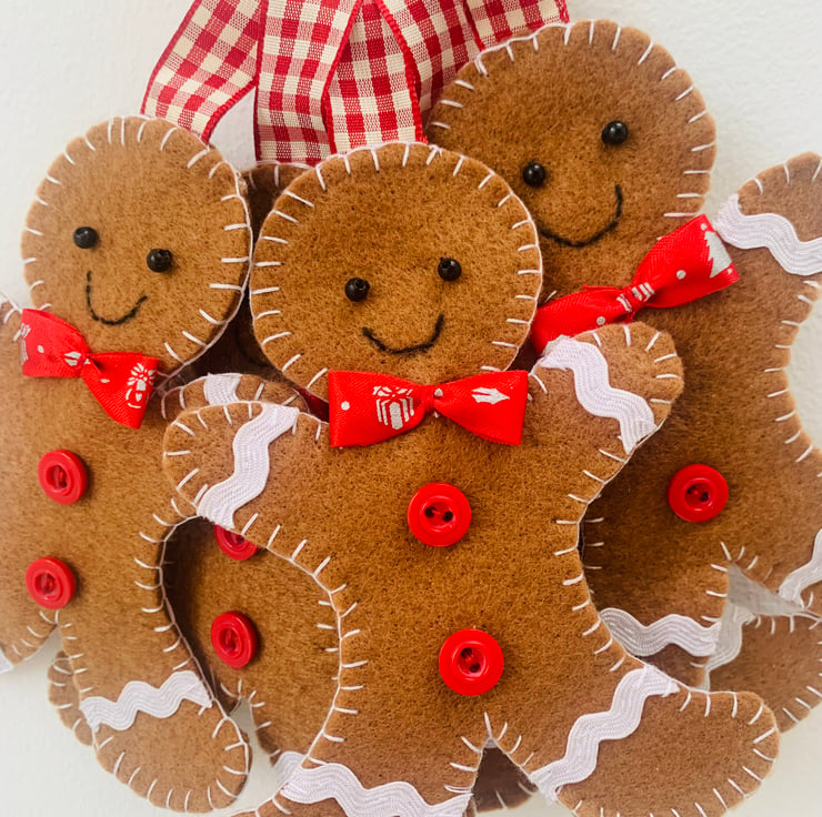 Christmas gingerbread man garland - Folksy