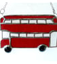 London Bus Suncatcher Stained Glass Red Double Decker - Image 1