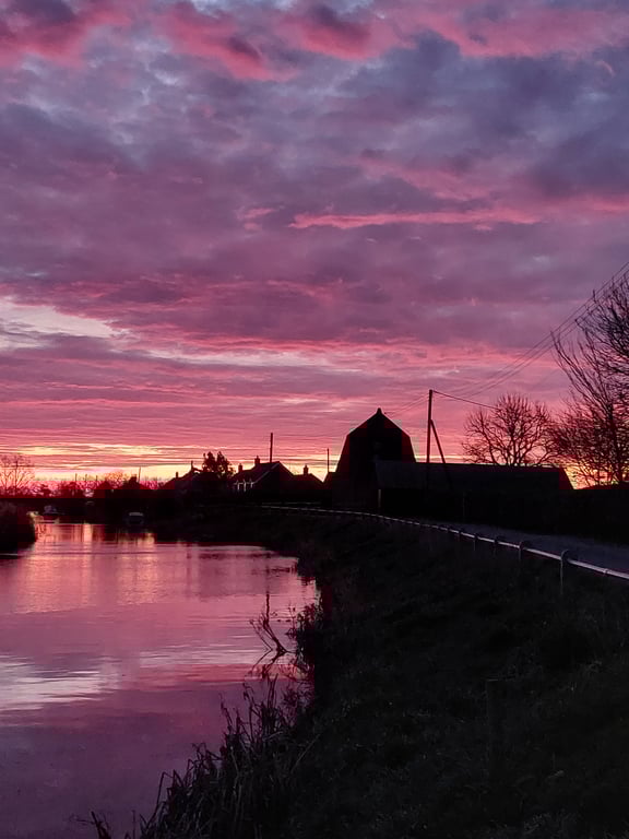 A4 Print Sunrise In Norfolk Fens March 2026