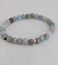 Amazonite gemstone stretch bracelet with sterling silver detail  - Image 9