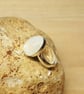 Simple oval Rainbow moonstone Ring. Sterling silver adjustable. June Birthstone - Image 3