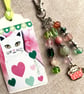 Cat bag charm, cat charm, white cat, cat in a cup, cat gift, cat lover, cat
