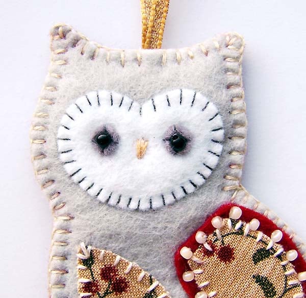 Christmas Owl Decoration - Folksy