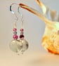 Gemstone Earrings, Green & Purple Fluorite, Sterling Silver - Handmade In Devon - Image 5