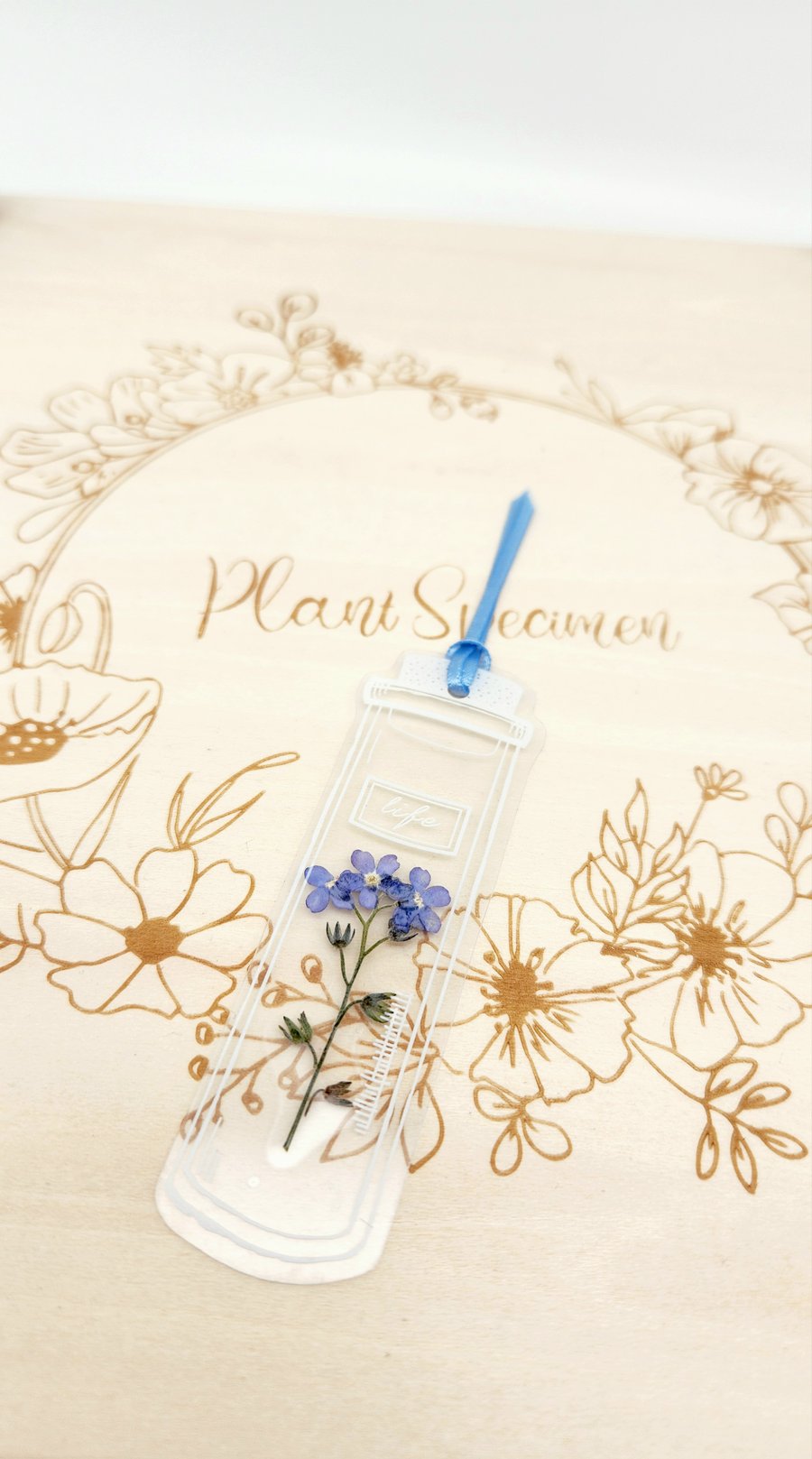 Bookmark, Pressed Flower Bookmark, Dry Flower Bookmark Clear Case