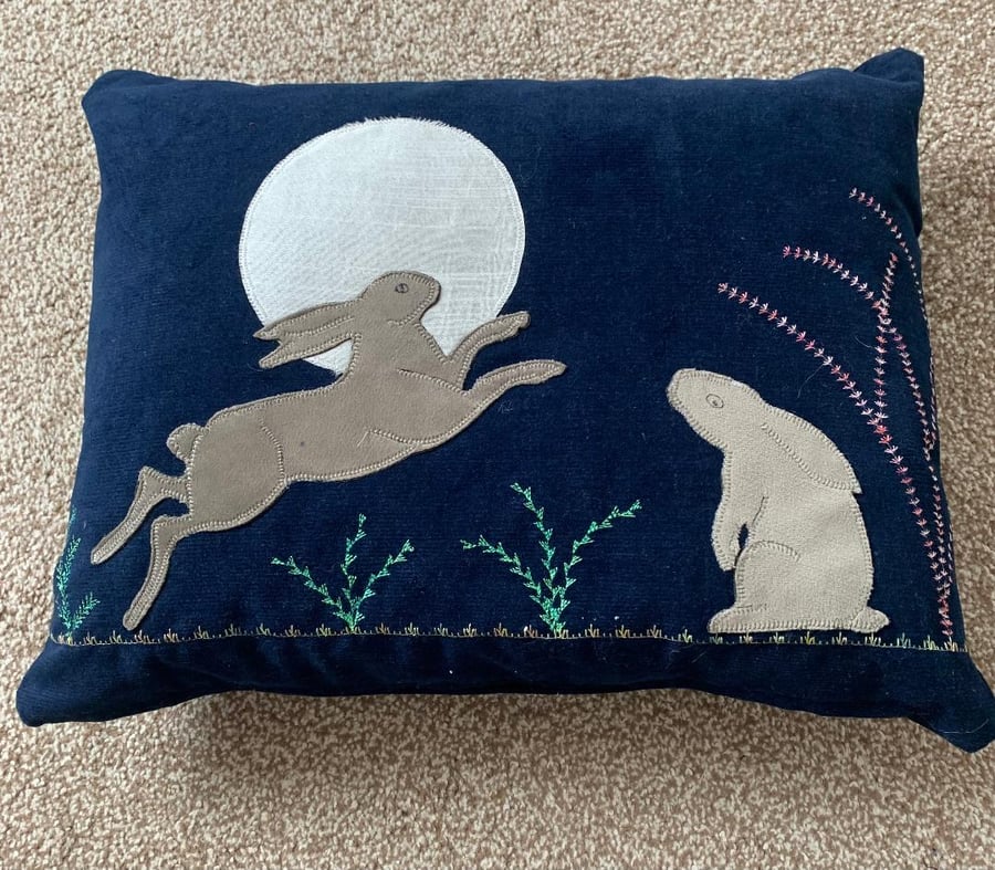 Moon Gazing Hare Cushion