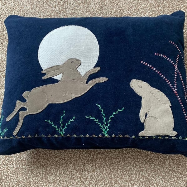 Moon Gazing Hare Cushion