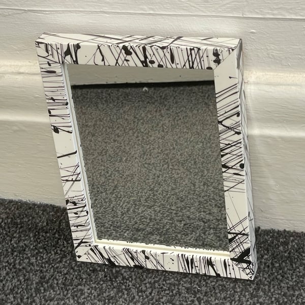 Black and white A5 Mirror 