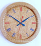 Designer made Wood Wall Clock with a Birdseye Maple Dial & Inlaid Sycamore Bezel - Image 2