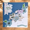 Blank for any Occasion Handcrafted Floral Decoupage Card "You're Pretty Amazing"