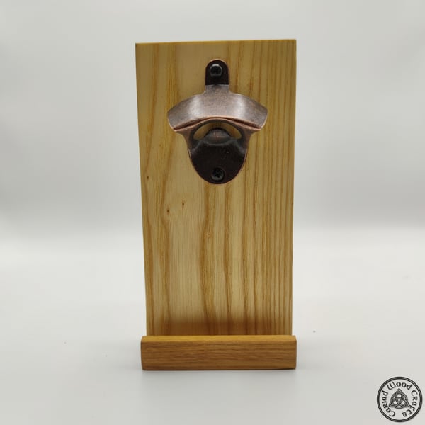 Ash and Cherry Hardwood Standing or hanging Bottle opener