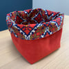 Medium Faux suede fabric basket