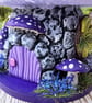 Purple Mushroom Fairy House - Hanging or Free Standing - Image 4