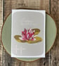 Water Lily Birthday Card: July Birth Flower Greeting