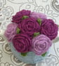 Crochet Tea Cosy/Grey with Roses (Made to order) - Image 3