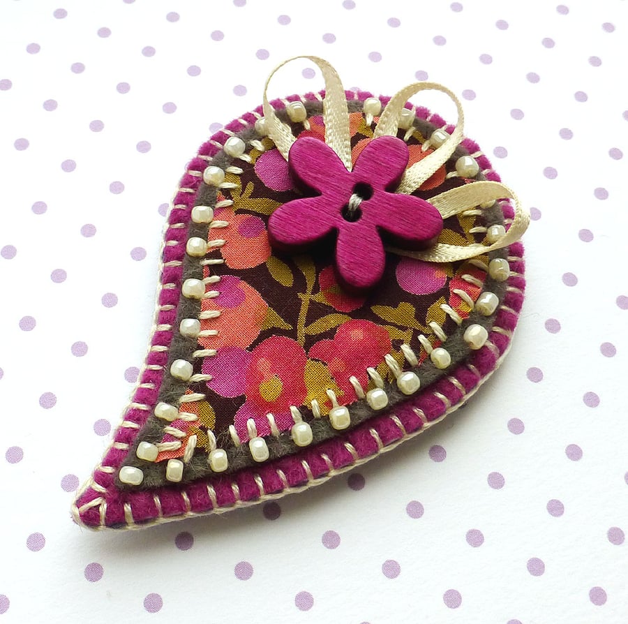 Autumn Paisley Brooch