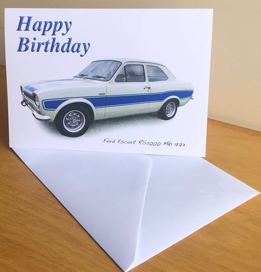 Ford Escort RS2000 Mk1 1973 - Greeting Cards For the Enthusiast