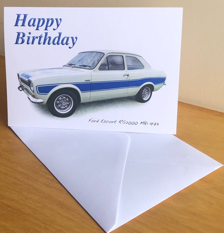 Ford Escort RS2000 Mk1 1973 - Greeting Cards For the Enthusiast