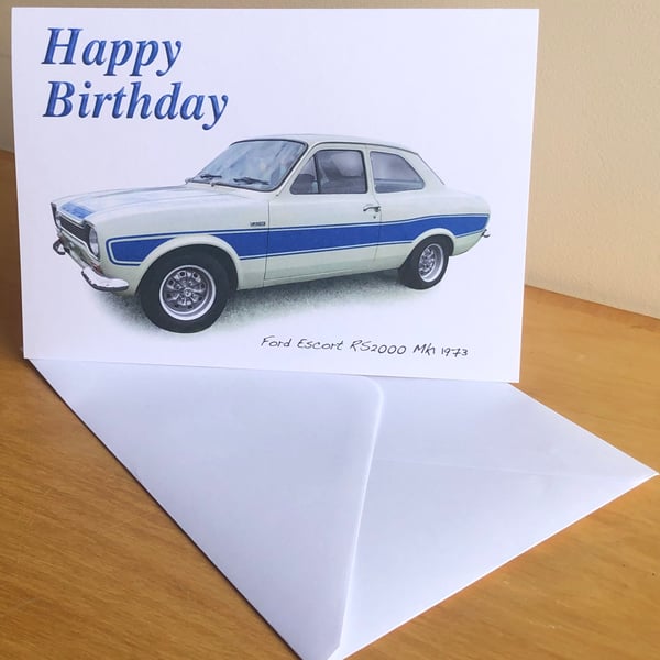 Ford Escort RS2000 Mk1 1973 - Greeting Cards For the Enthusiast