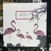 Happy Birthday Flamingo card