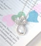 Pearl and flower necklace, bridal jewellery - Image 7