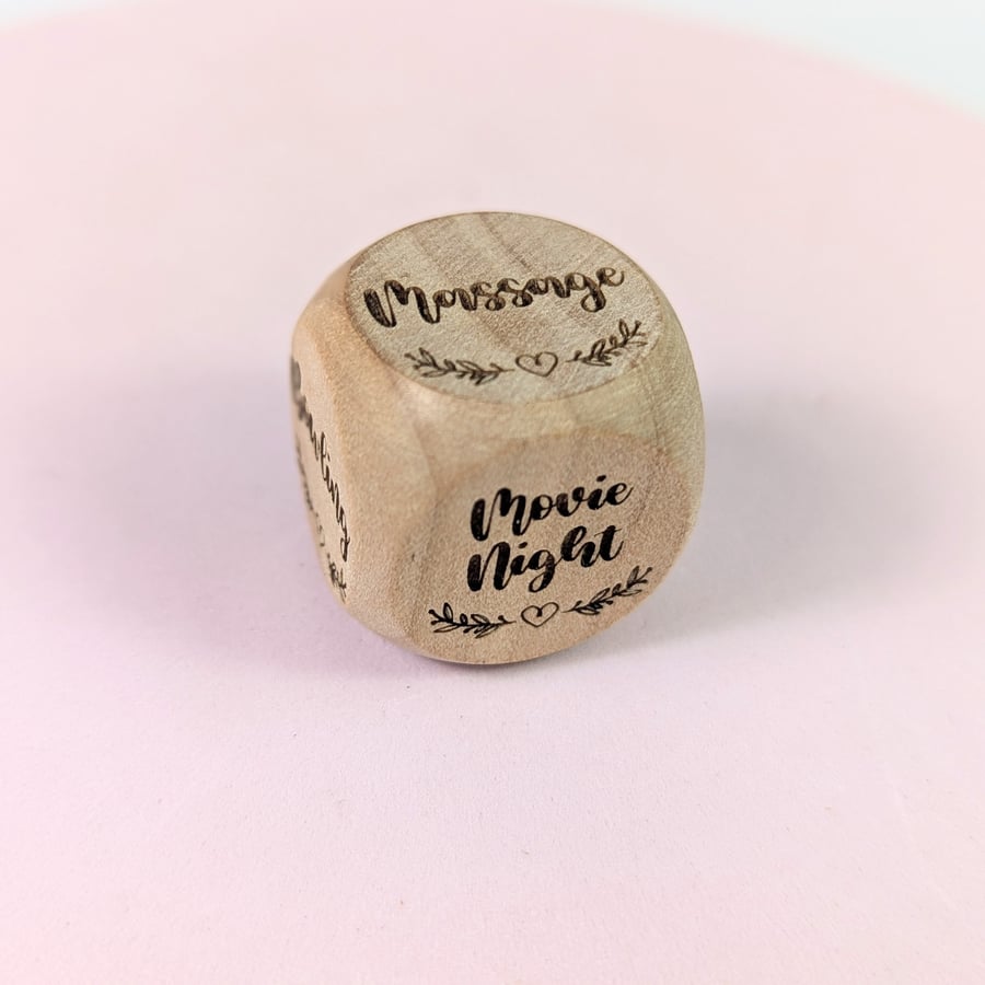 Personalized Date Night Dice, Valentine's Day Gift, Custom Decision Maker