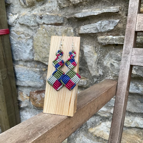 Multicolour geometrical earrings 