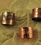 Etched Copper Flower Ring - Adjustable size - Image 2