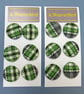 Green Tartan Covered Buttons - Image 1