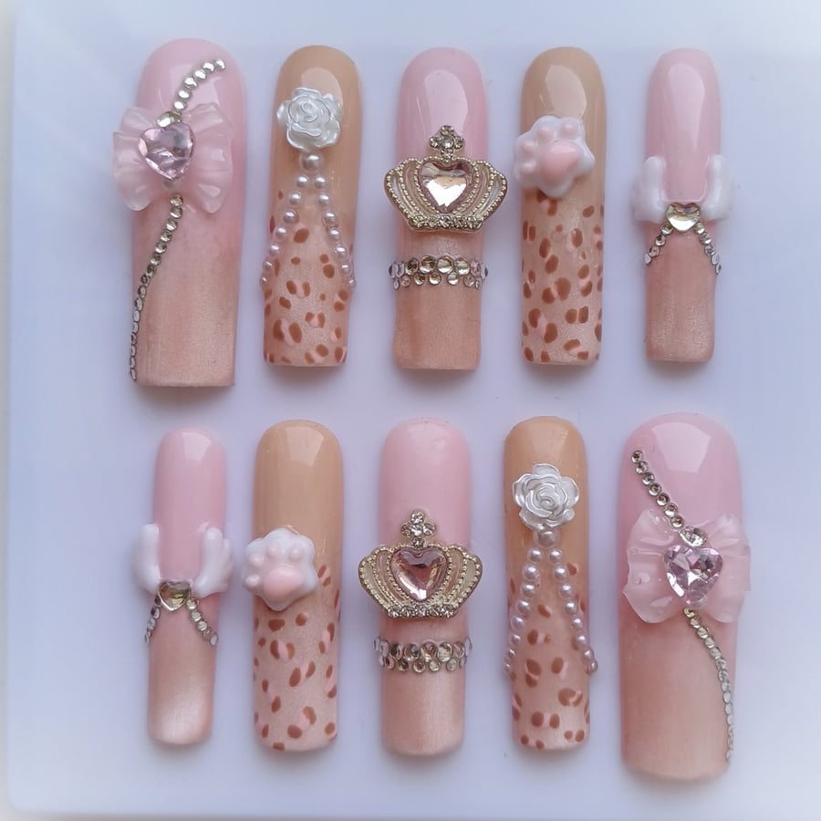 Gyaru Style Press On Nail Set