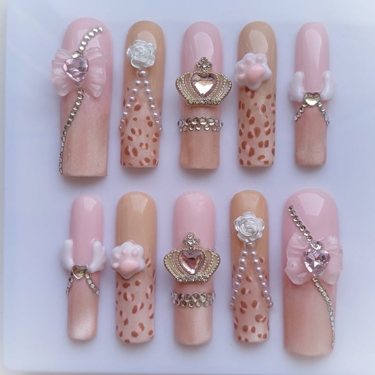 Gyaru Style Press On Nail Set
