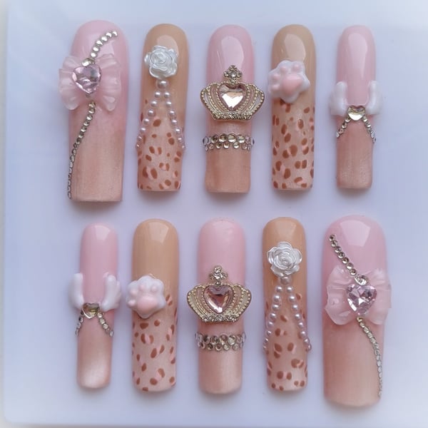 Gyaru Style Press On Nail Set