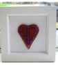 Mini Dichroic Heart in Box Frame Fused Glass Picture 001 - Image 1