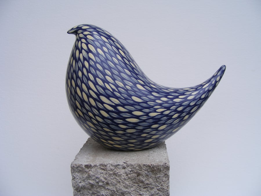 Hand painted ceramic bird (D)