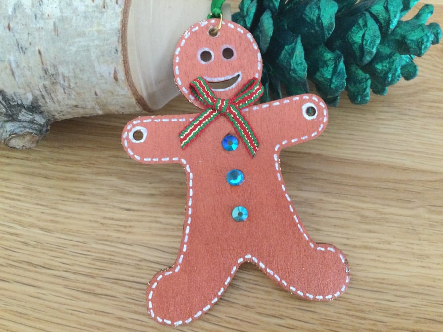 Gingerbread Man Christmas Hanging Ornament
