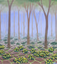 Chornobyl Reclaimed Original Painting - acrylic art of radioactive woods - Image 1