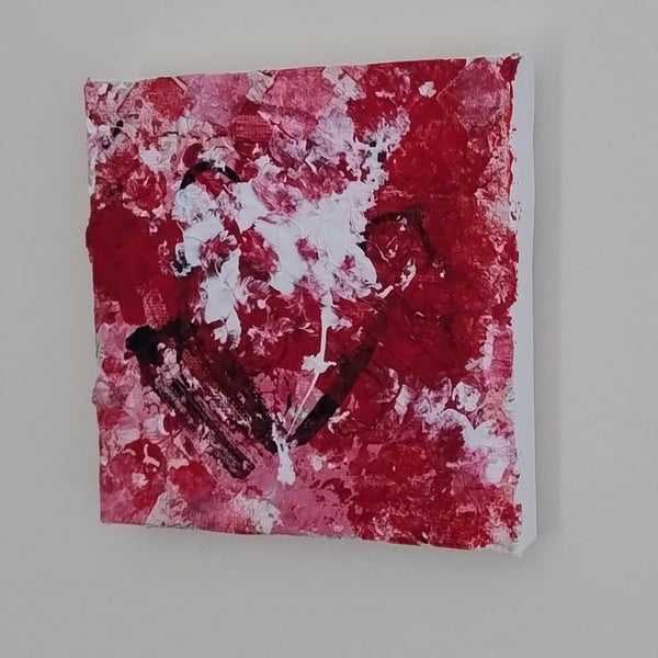 Crimson Pulse Two - Original Textured Acrylic Abstract Painting